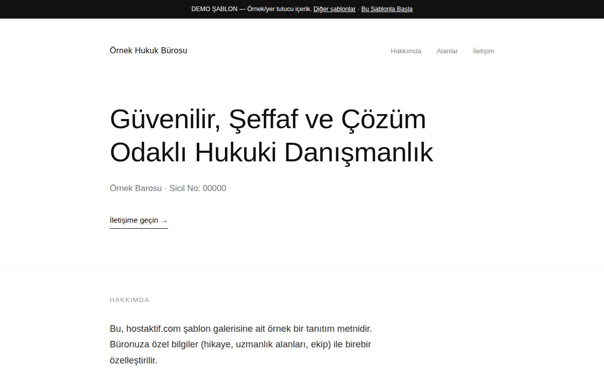 Minimalist Butik şablonu canlı demo ekran görüntüsü